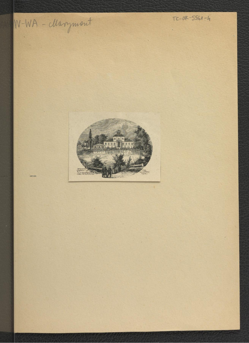 2 wycinki z „Tygodnika Ilustrowanego” (1910) zawierające reprodukcje ryciny ukazującej miejscowy pałac , skan 3