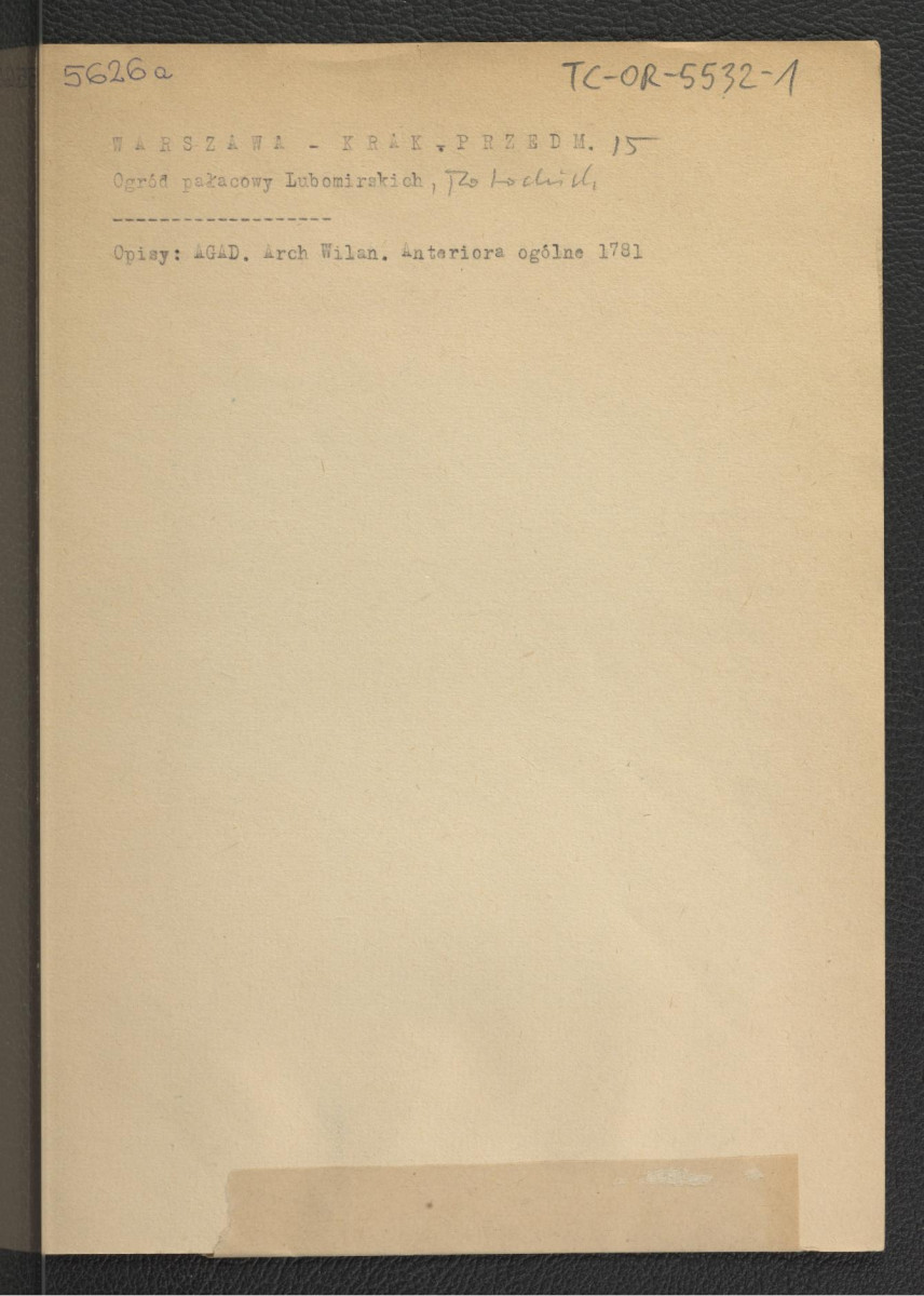 AGAD. Arch Wilan. Anteriora ogólne 1781, skan 1