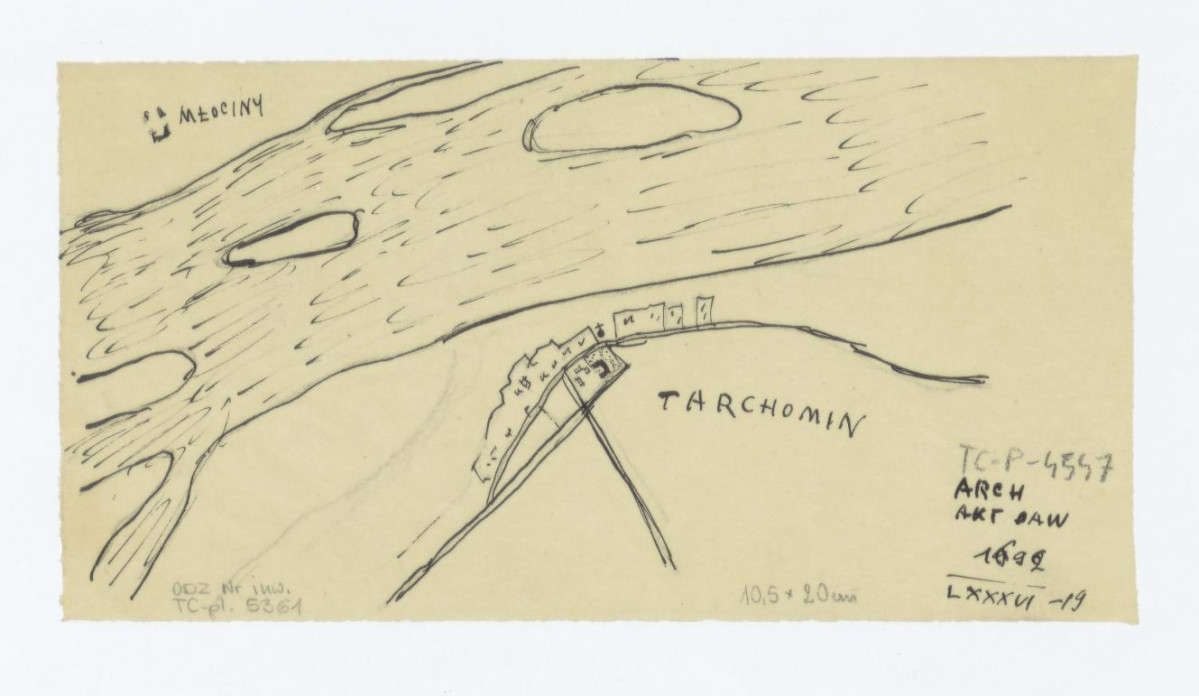 Tarchomin - przerys z Archiwum Akt Dawnych 1692 LXXXVI - 19, skan 1