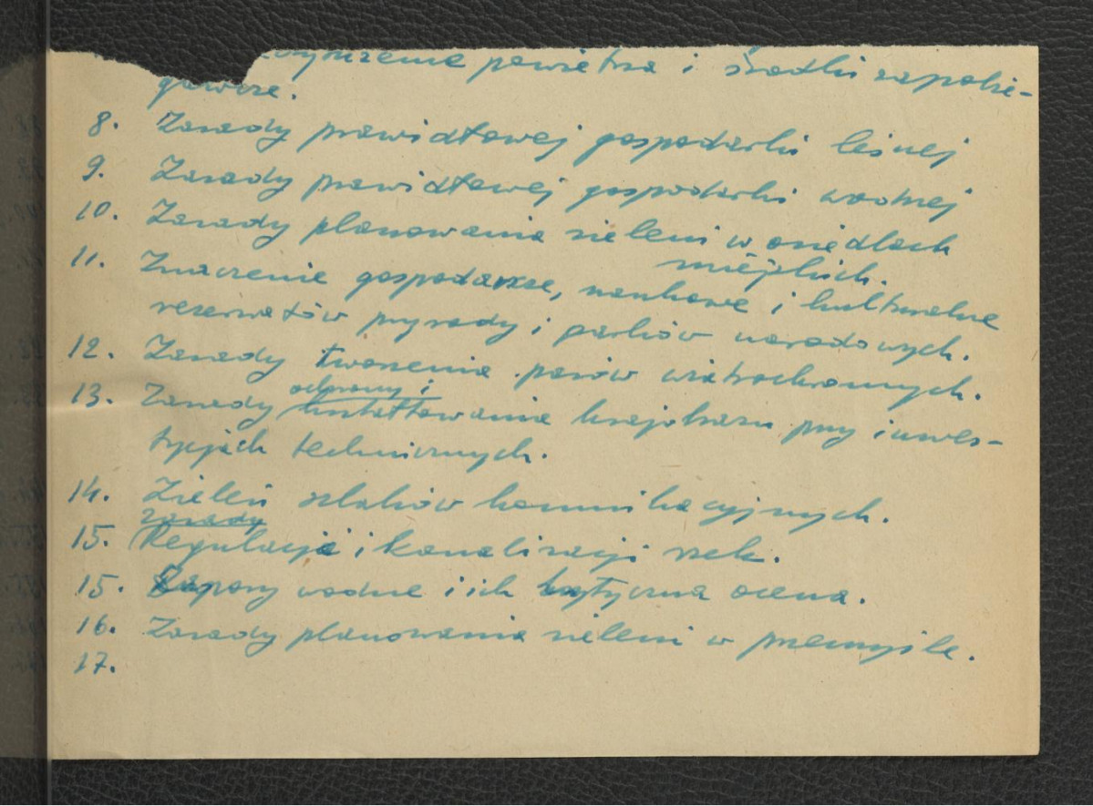 notatki dotyczące kosztorysu przedsięwzięcia związanego z renowacją ogrodu Pałacu Kazimierzowskiego; czternaście kart , skan 8