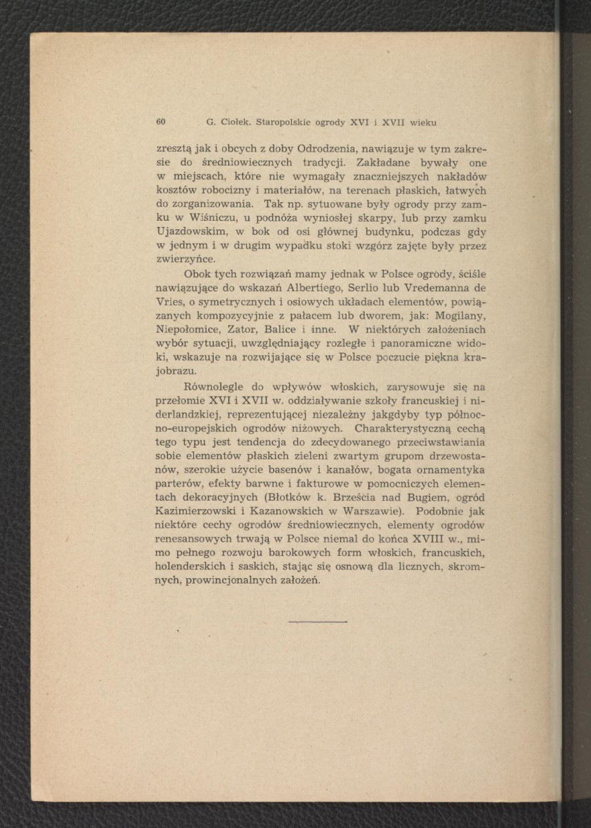 nadbitka ze Sprawozdań Towarzystwa Naukowego Warszawskiego, Wydział II, r. XL (1947) zawierający tekst G. Ciołka pt. Staropolskie ogrody XVI i XVII w., skan 4