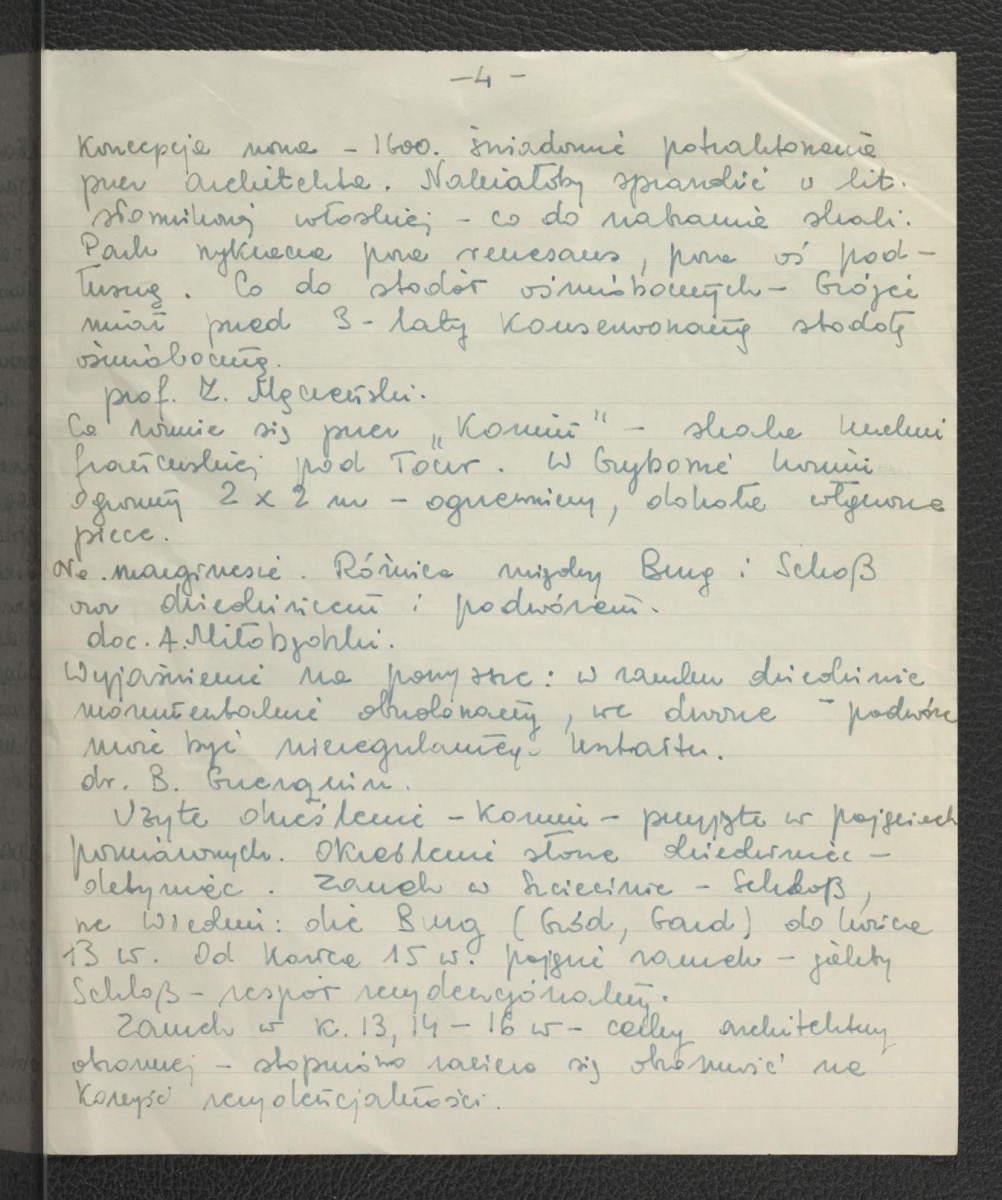 komentarze do referatu G. Ciołka z 21 grudnia 1959 r.: S. Herbst, B. Gwagnin, W. Tomkiewicz, Z. Rewski, Z. Mączeński, A. Miłobedzki, G. Ciołek, A. Monkowski; trzy karty , skan 4