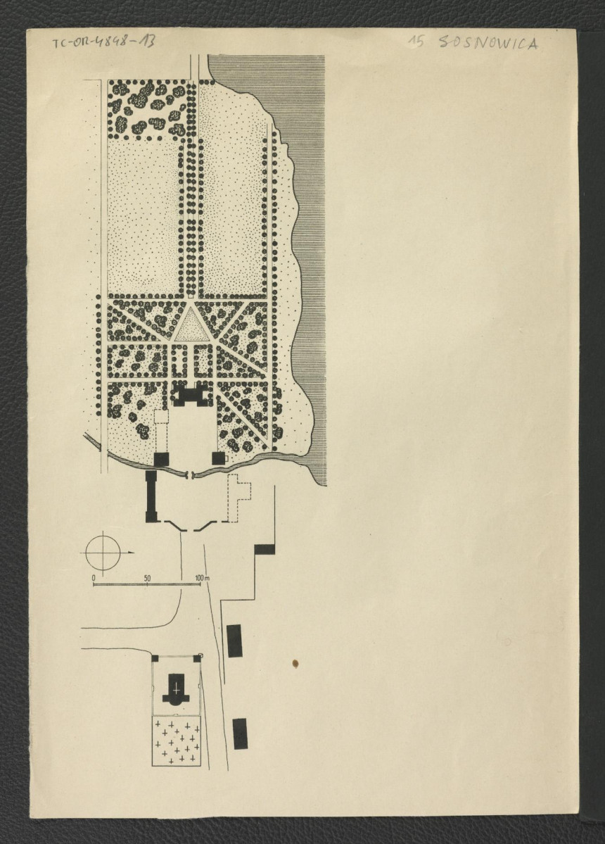 2 nadbitki planu miejscowego ogrodu w tej miejscowości w 1914 r. - Ciołek G., Ogrody polskie, Warszawa 1954, s. 89 , skan 1