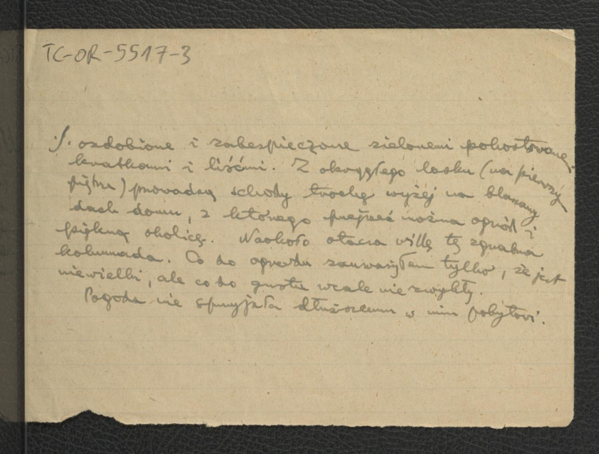 wypis z Cudzoziemcy w Polsce, Lwów 1876, s. 227 dotyczący miejscowego zespołu ogrodowego , skan 1