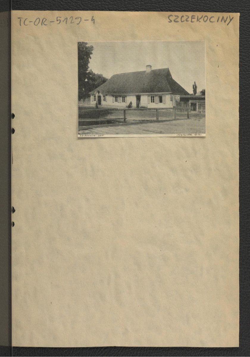 wycinek z „Tygodnika Ilustrowanego” z 1916 r. zawierający reprodukcje fotografi czarno-białej przedstawiającej miejscowy dwór , skan 1