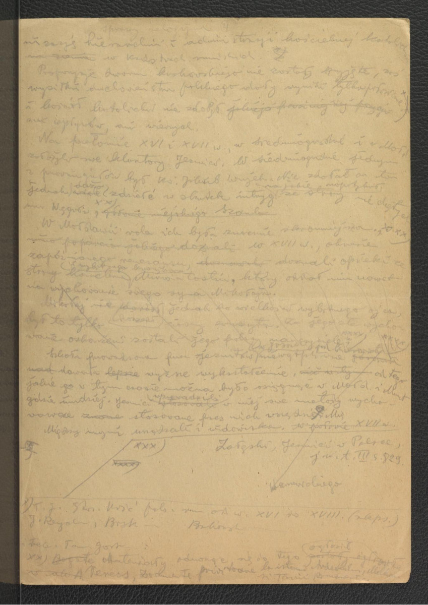 wypis z Jarzębski A., Gościniec albo opisanie Warszawy 1643, oprac. Kransham A., J. Chrzanowski, W. Koratyński, Warszawa 1909, s. 77-81 zawierający tekst rymowany dotyczący miejscowej posesji; dwie karty , skan 4