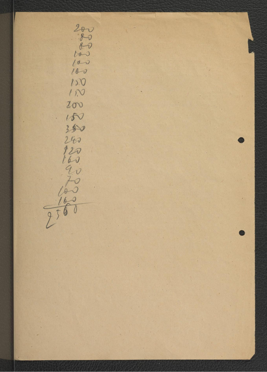 kopia rachunku nr 1/UW z 20 czerwca 1952 r. za opracowanie zgodnie z umową z 30 maja 1952 r. oraz wersja robocza założeń projektowych dla terenów Uniwersytetu Warszawskiego autorstwa G. Ciołka; rachunek-1 karta, założenia-7 kart, skan 4