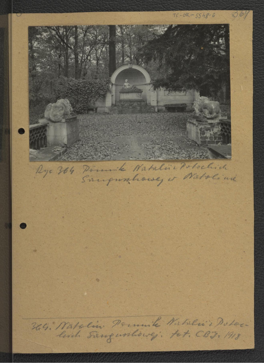 fotografia czarno-biała ukazująca sarkofag  Natalii z Potockich Sanguszkowej , skan 1