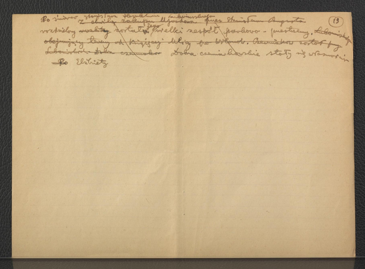 tekst, prawdopodobnie autorstwa G. Ciołka, dotyczący początków ogrodu w Łazienkach; piętnaście kart , skan 18