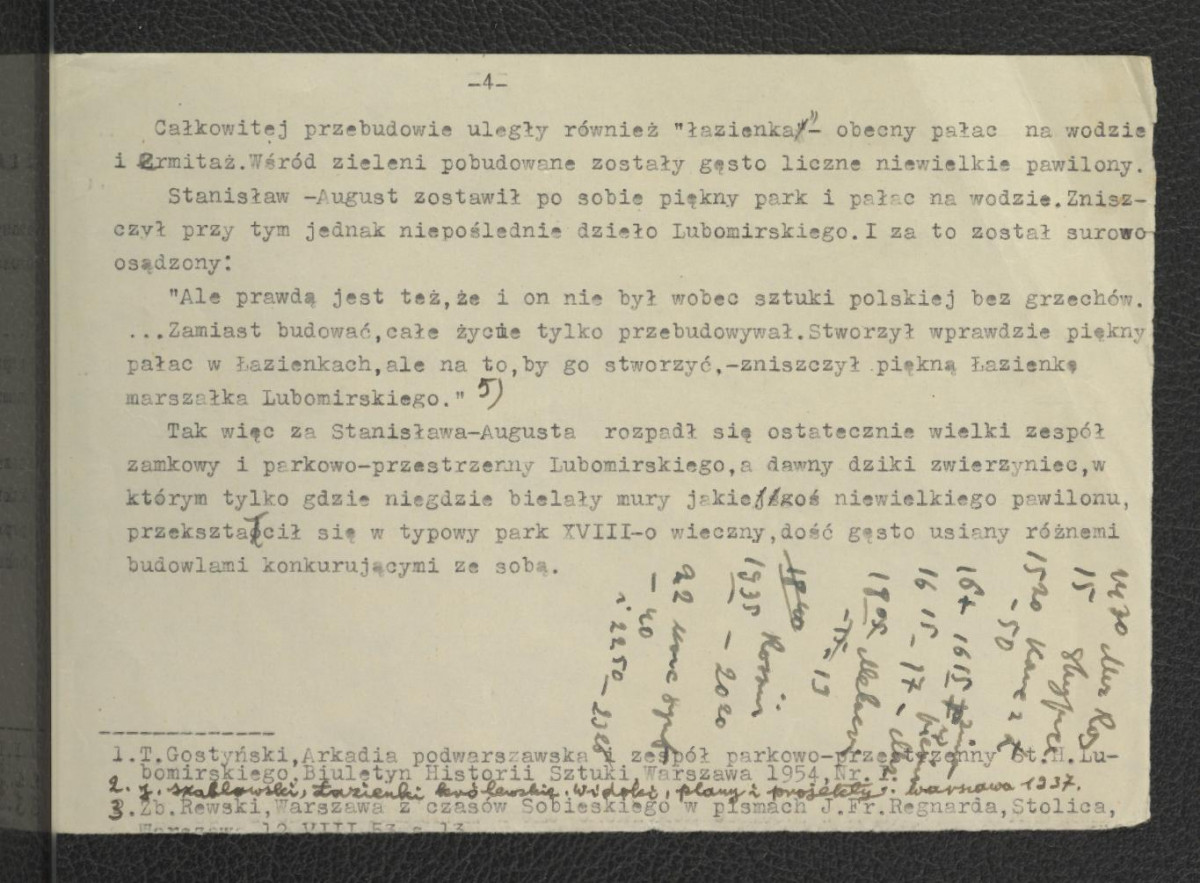 wypis z Tatarkiewicz W., Królikarnia: analiza i dzieje, Warszawa 1938, s. 25 dotyczący usytuowania Królikarni, charakteru tamtejszej rezydencji, parku i ogrodu , skan 2