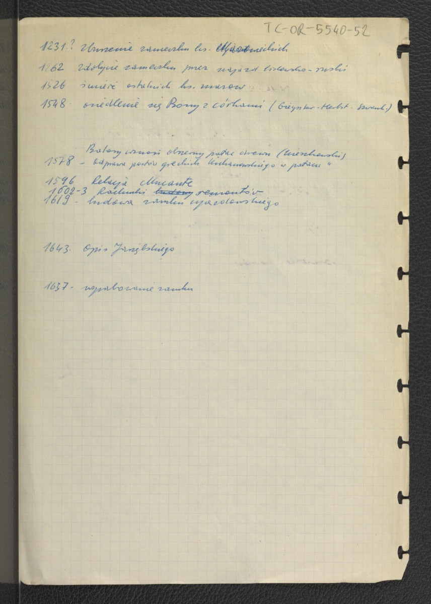 chronologia Ujzdowa od 1231 r. do 1657 , skan 1
