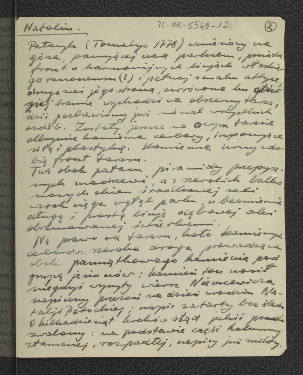 wypis z artykułu autorstwa Elżbiety Nowickiej pt. Natolin w "Ziemia" 1 (VI) 1920, skan 2