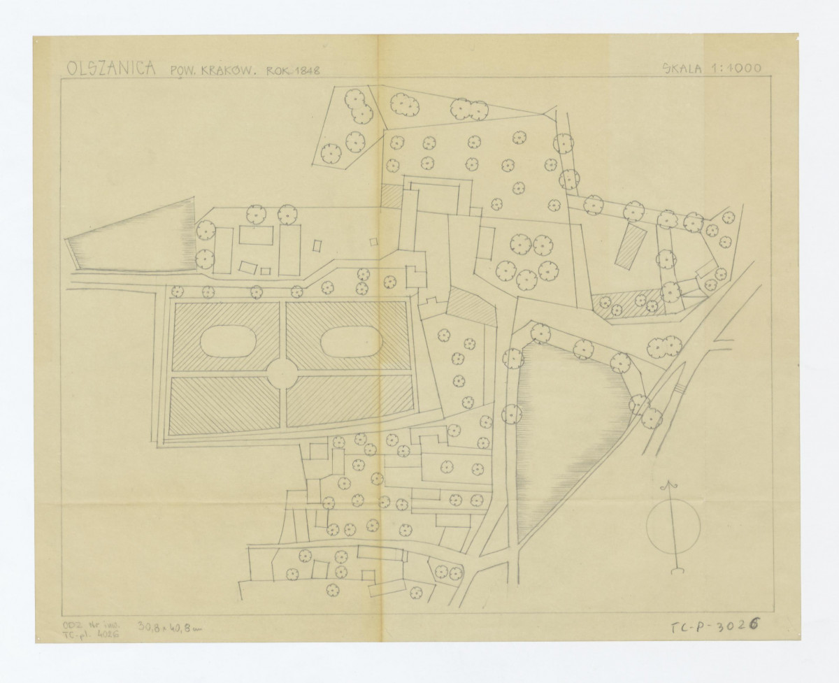 plan sytuacyjny - stan z roku 1848, skan 1