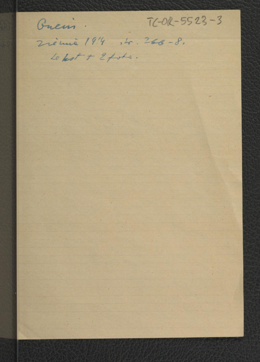 odsyłacz do „Ziemia” (1914), s. 266-268 wzmiankujący tekst oraz dwie reprodukcje fotografii , skan 1