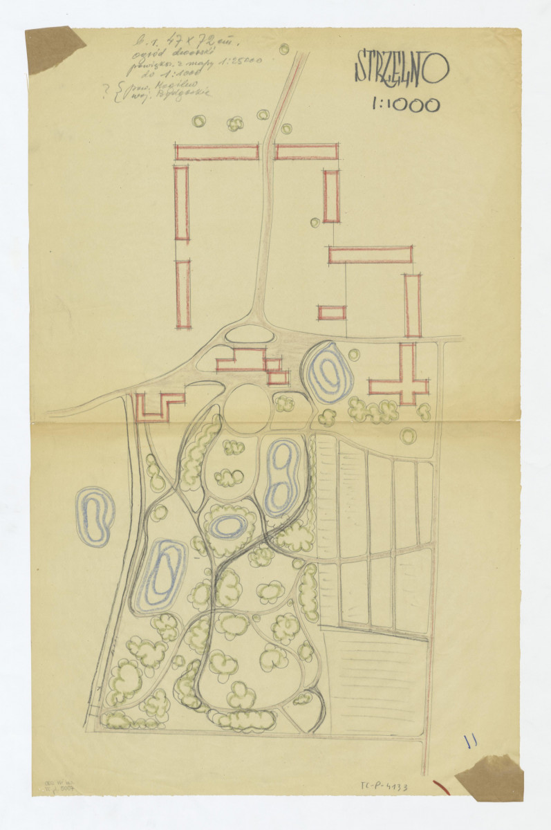 plan sytuacyjny /powiększony z mapy 1:25000/, skan 1