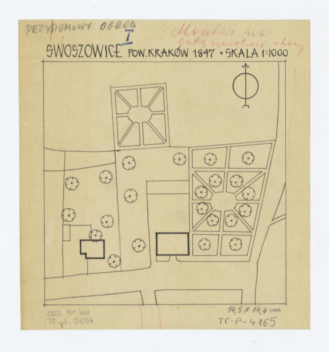plan sytuacyjny z 1847 roku, skan 1