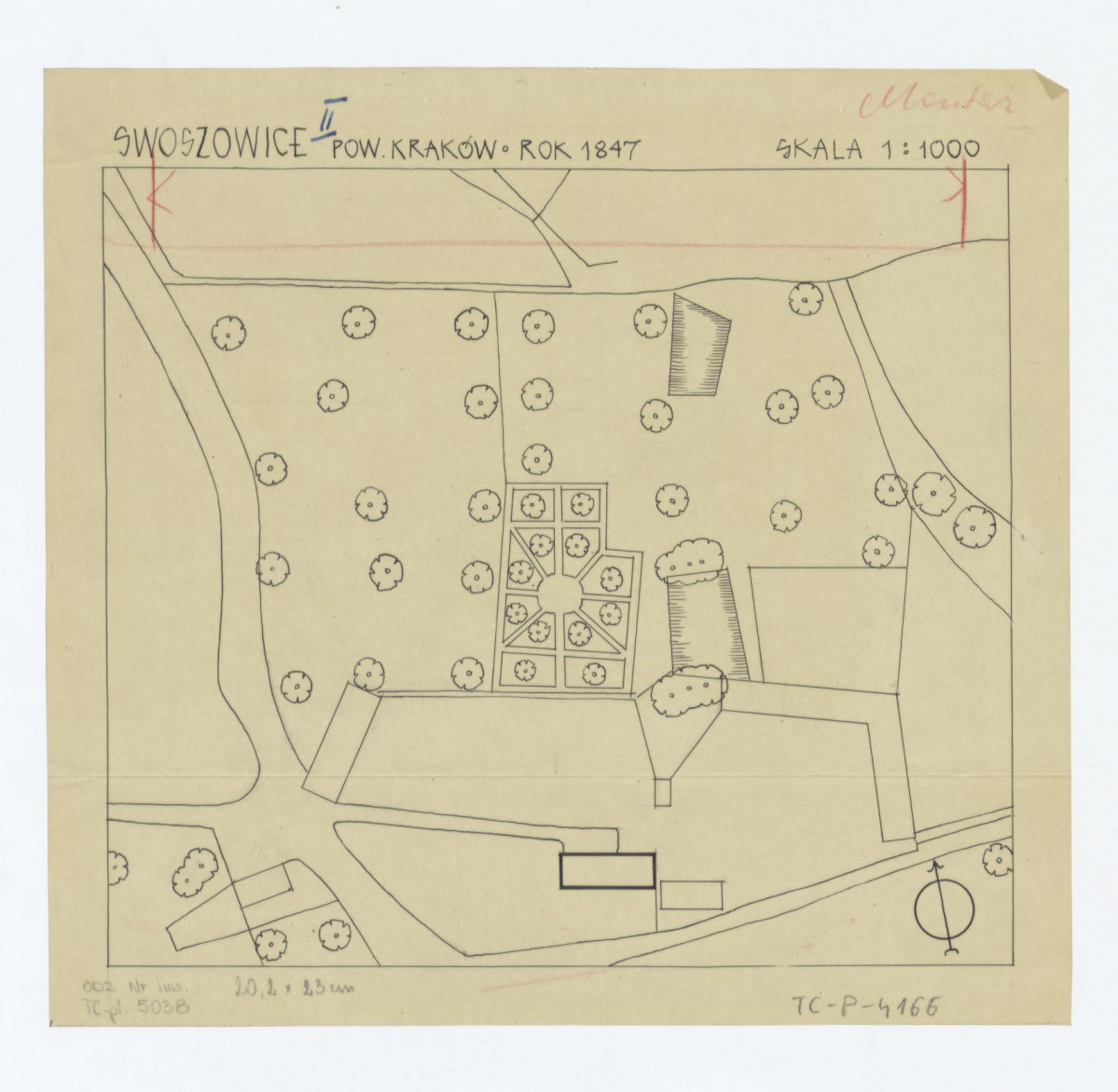 plan sytuacyjny - stan  z 1847 roku, skan 1
