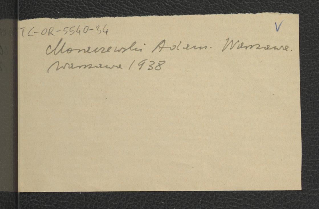 odsyłacz do Moraczewski A., Warszawa, Warszawa 1938, skan 1