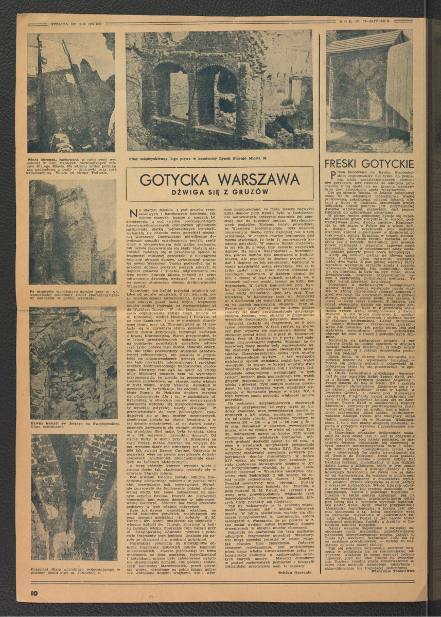 2 karty z czasopisma „Stolica” nr 16/17 – 127/128 z 17-24 kwietnia 1949 r. zawierające tekst autorstwa Witolda Kierzkowskiego; dwie karty , skan 4