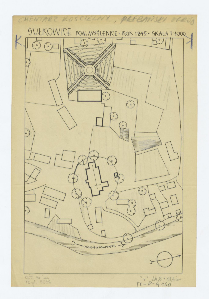 plan sytuacyjny 1845 rok, skan 1