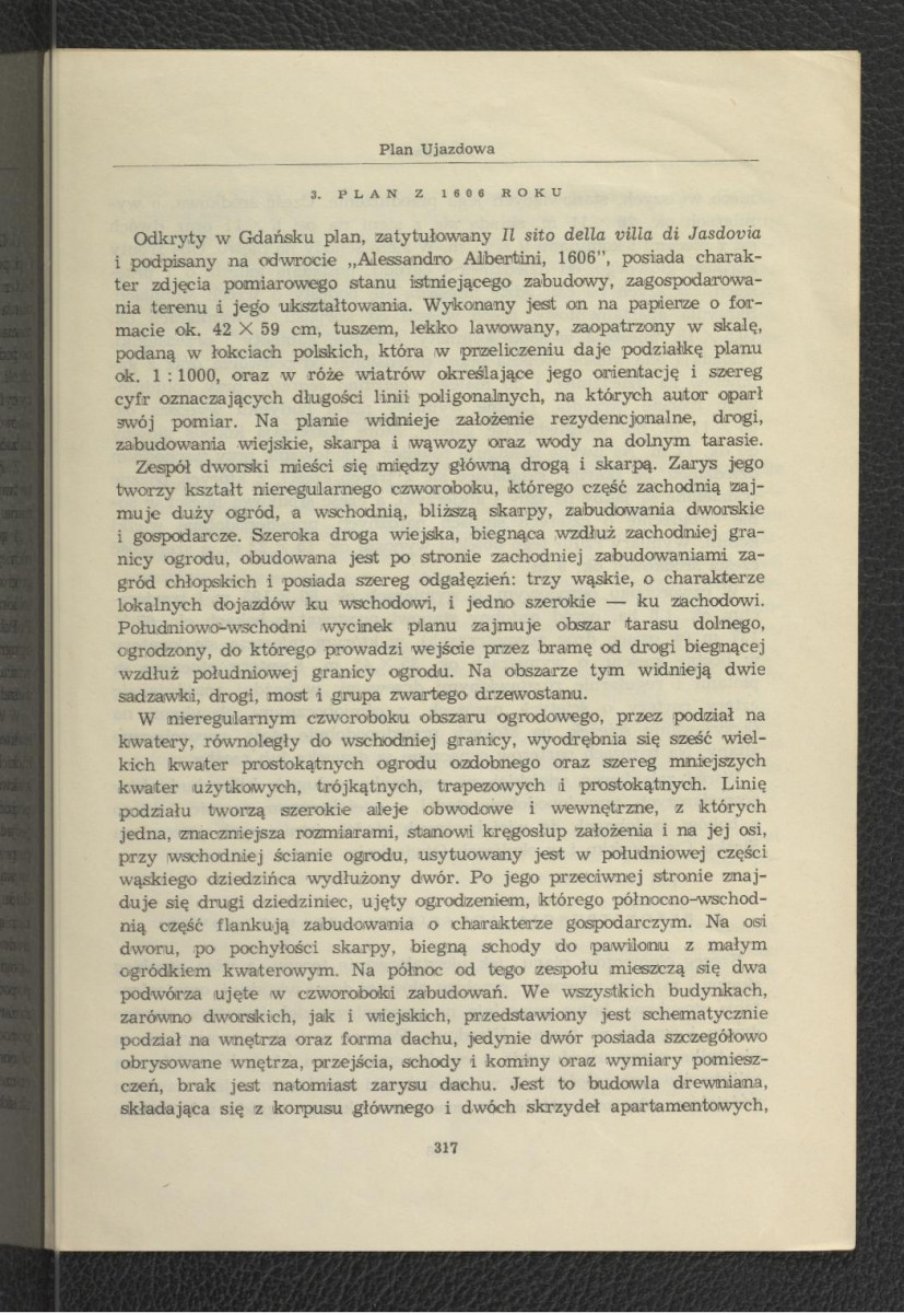 fragment tekstu pt. Miscelanea dotyczący planu Ujazdowa z 1606 r. – całość w Księgozbiorze Ciołka poz. 494, 495, 502; cztery karty, skan 4