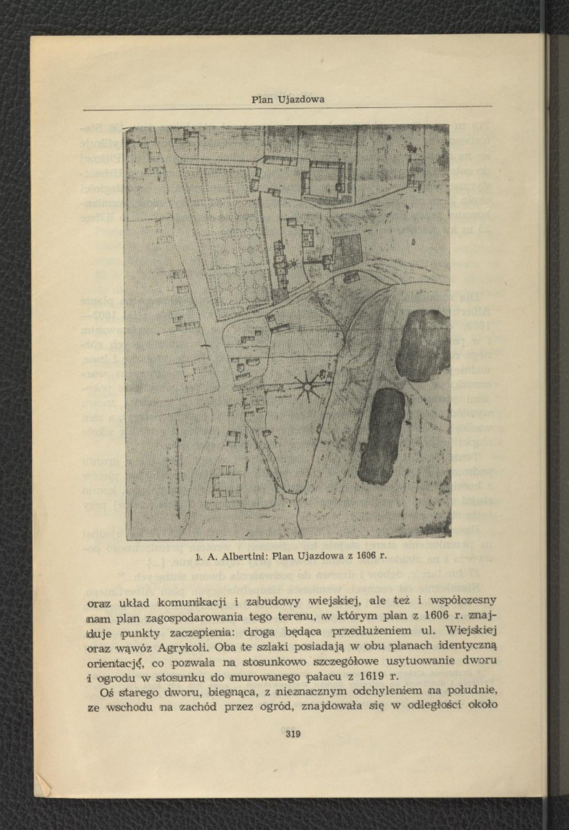 fragment tekstu pt. Miscelanea dotyczący planu Ujazdowa z 1606 r. – całość w Księgozbiorze Ciołka poz. 494, 495, 502; cztery karty, skan 6