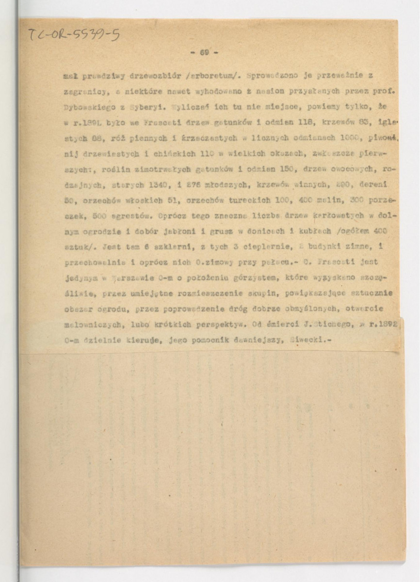 fragment obszerniejszego tekstu (s. 66-69) – być może pracy magisterskiej autorstwa Wandy Tomickiej  - dotyczący m.in. posesji ksiecia Kazimierza Poniatowskiego; cztery karty , skan 4