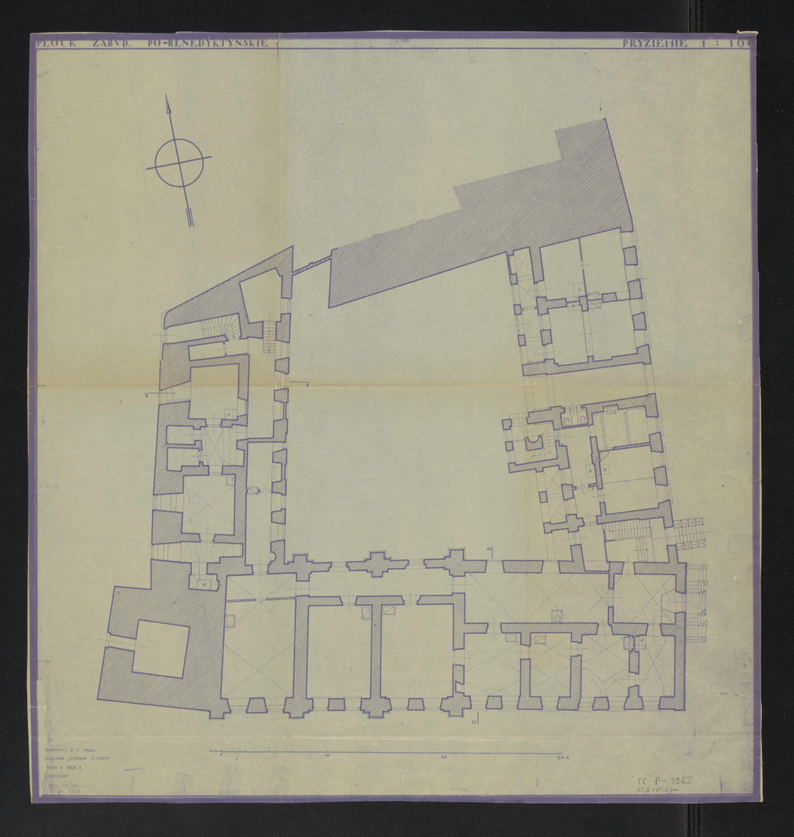 rzut klasztoru /według pomiaru Karczewski, J. Kędzierski, St. Górski w 1926 roku/, skan 1