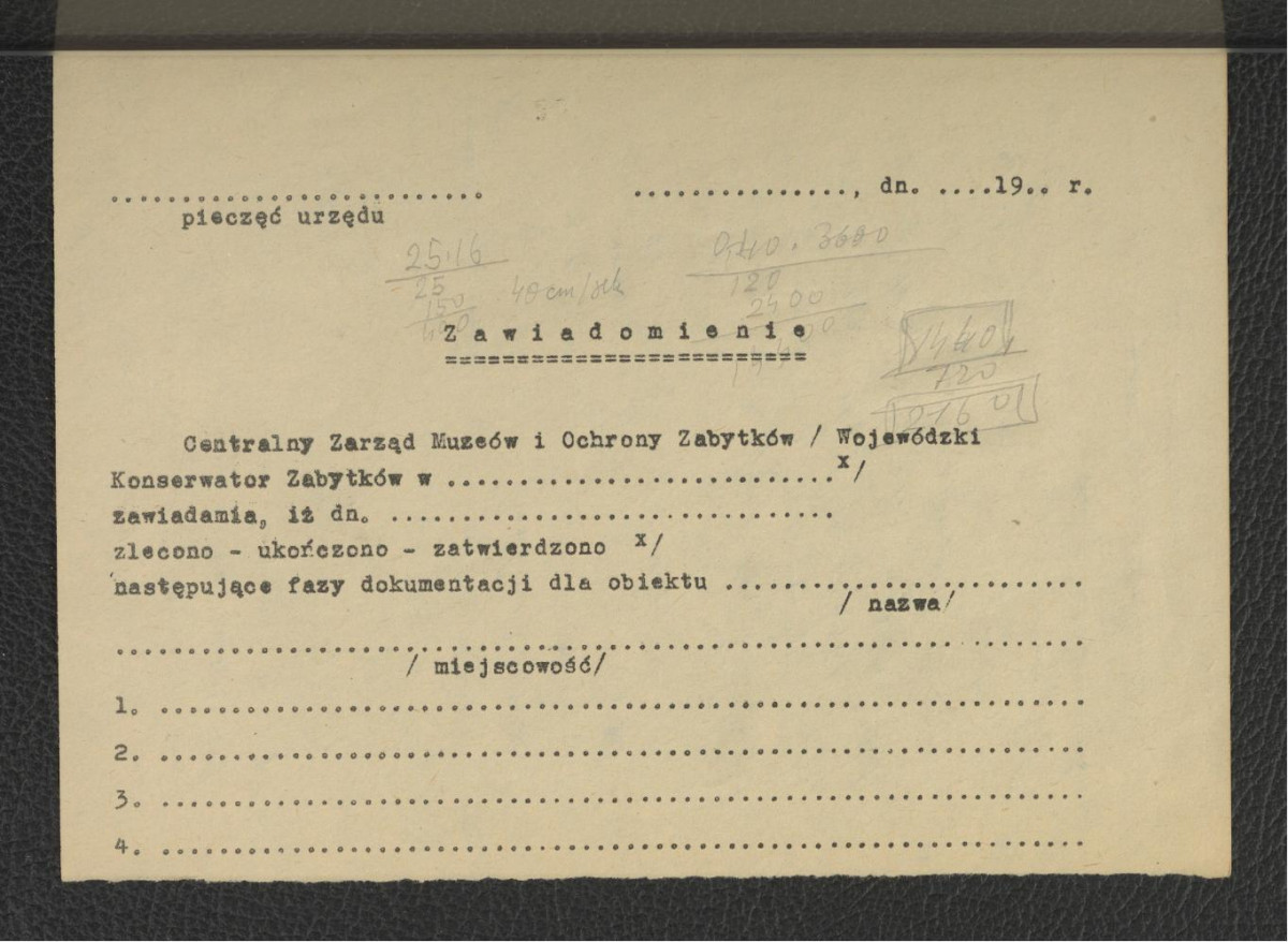 notatki ze spotkania z 21 grudnia 1959 r. Zakładu Architektury Polskiej PW na którym G. Ciołek przedstawił swój referat Plan Ujazdowa z 1606 r.; sześć kart , skan 3
