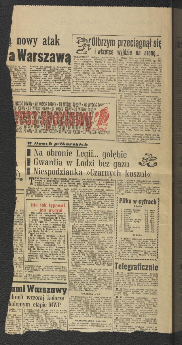wycinek z „Expressu Wieczornego” nr 113 (1959) zawierający tekst pt. Zabytkowe budowle będą odnowione. Łazienki wrócą do dawnej świetności , skan 2