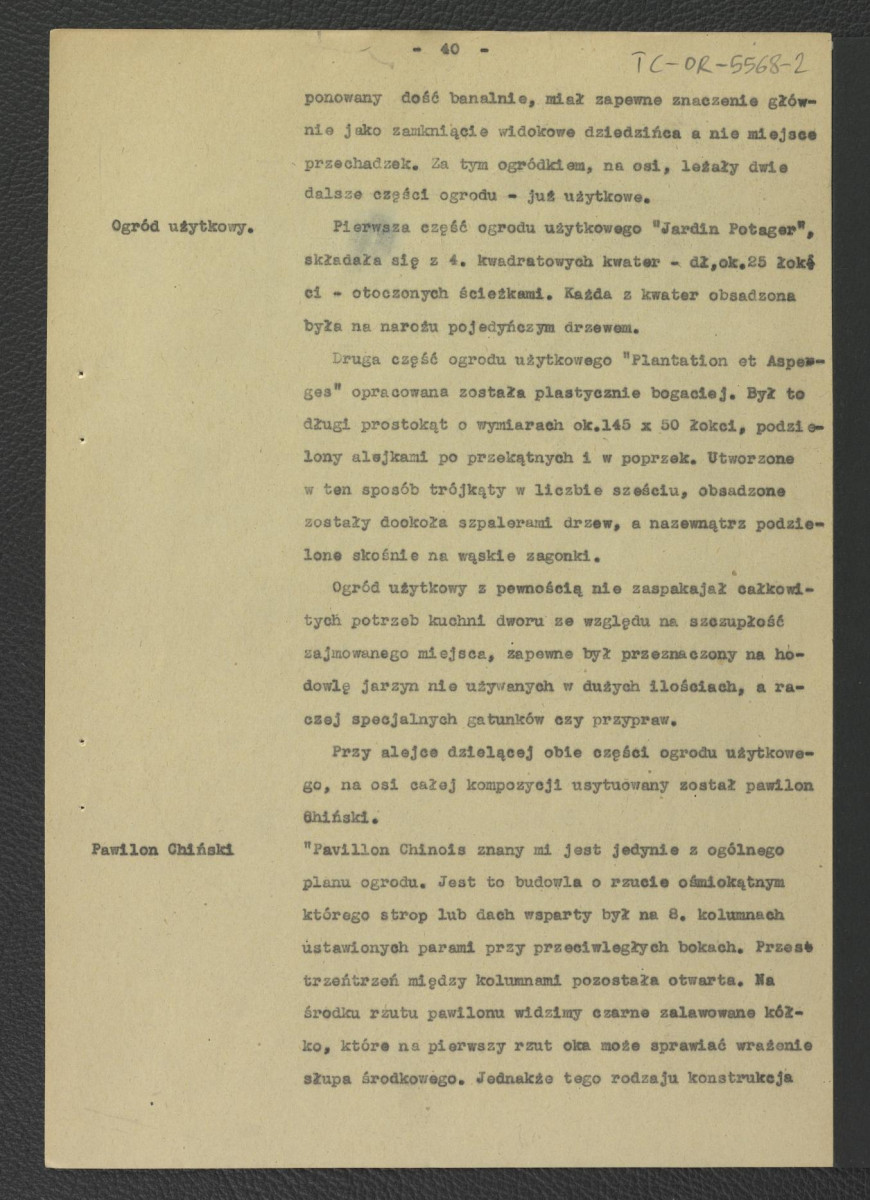 fragment pracy Tomicka W., Ogrody księcia Podkomorzego Kazimierza Poniatowskiego  w Warszawie w: „Ochrona Zabytków” nr 6/4 (23) 228-239 (1953) dotyczący Solca                     , skan 17