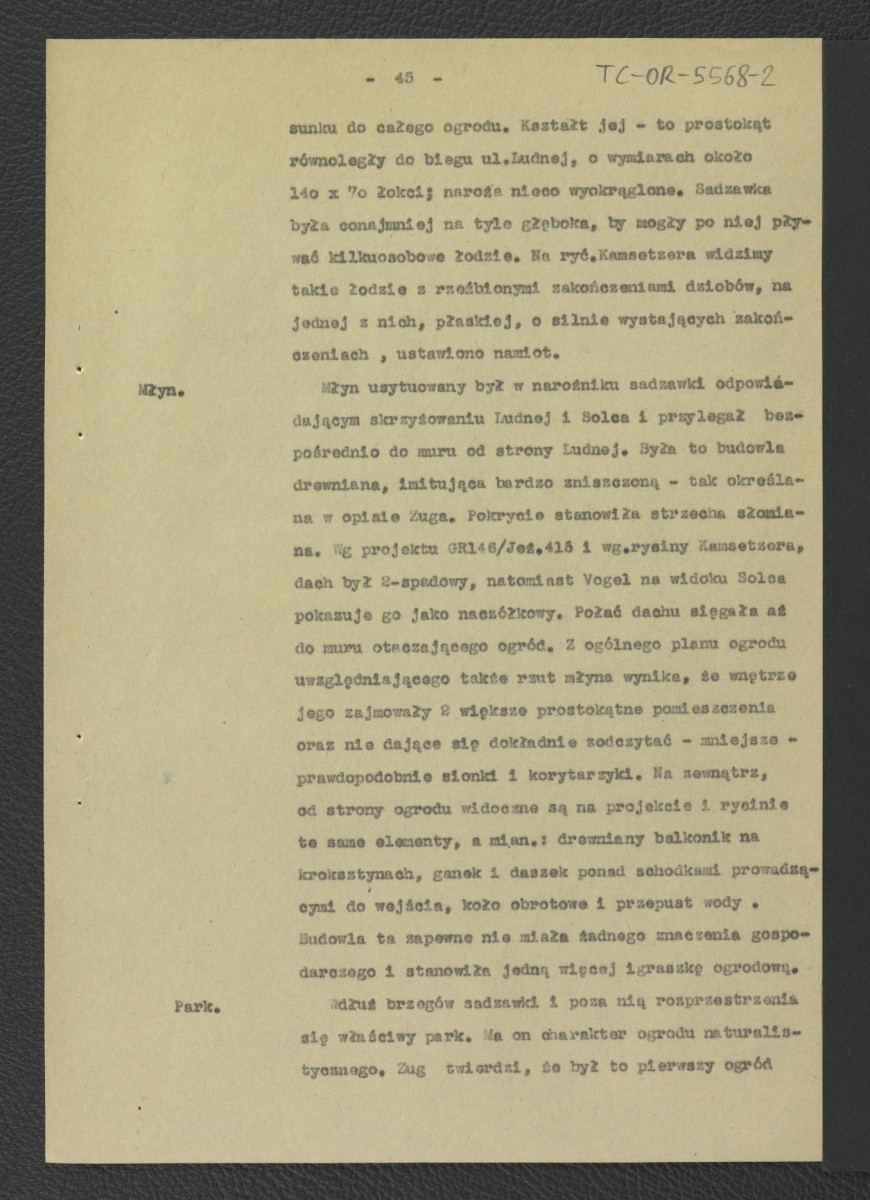 fragment pracy Tomicka W., Ogrody księcia Podkomorzego Kazimierza Poniatowskiego  w Warszawie w: „Ochrona Zabytków” nr 6/4 (23) 228-239 (1953) dotyczący Solca                     , skan 22