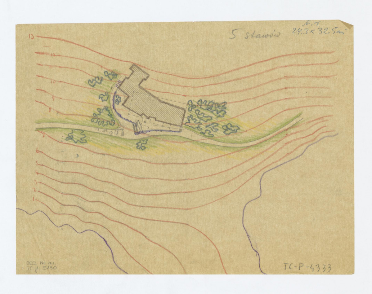Schronisko w Dolinie Pięciu Stawów - plan sytuacyjny schroniska, skan 1