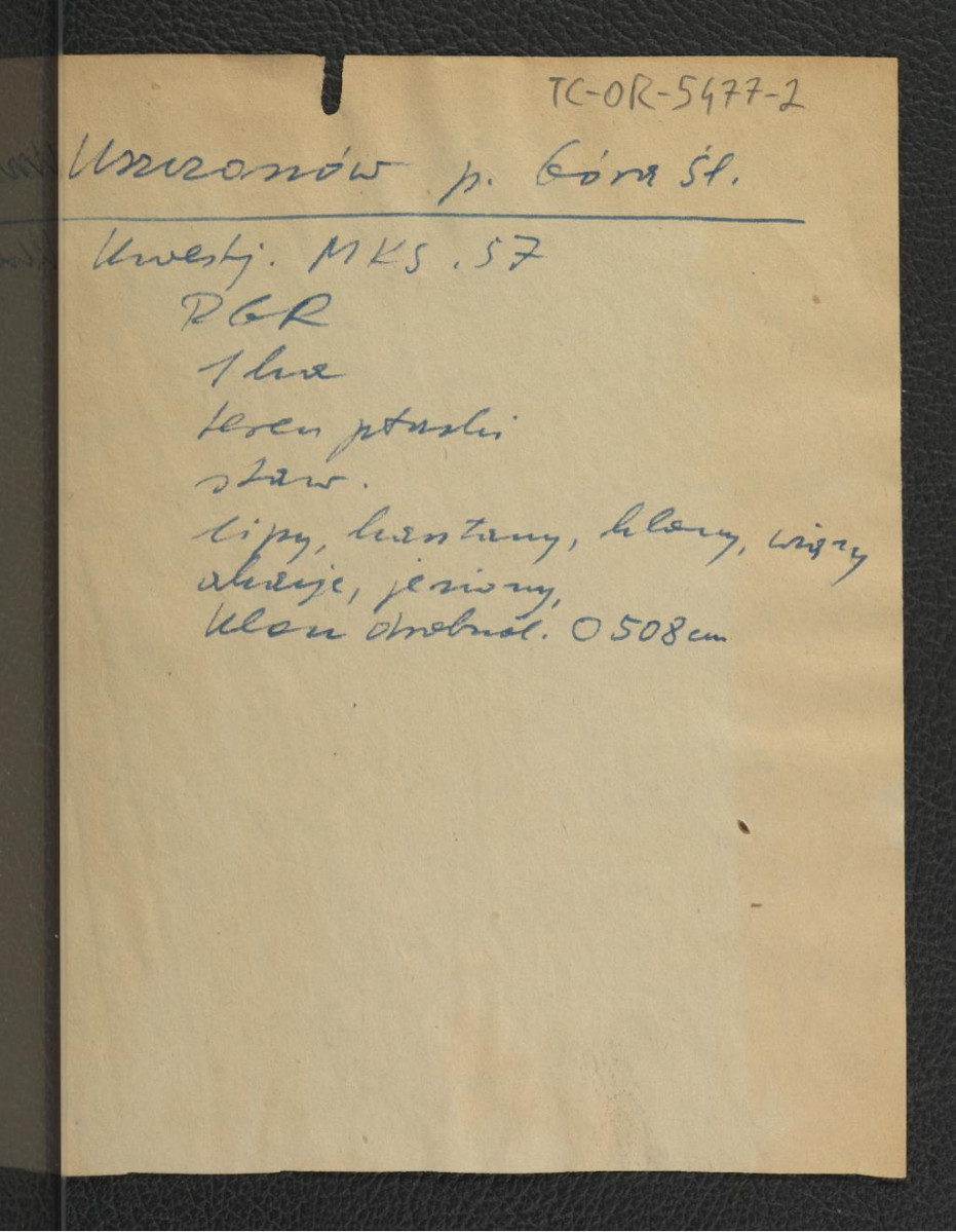 wypis z Kwestionariusz Ministerstwa Kultury i Sztuki z 1957 r. , skan 1