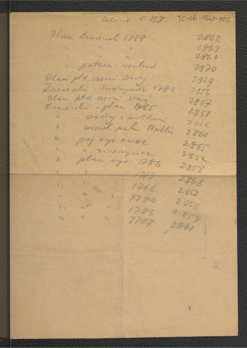 karta opisowa do klisz ze zbiorów Centralnego Biura Inwentaryzacji, skan 1