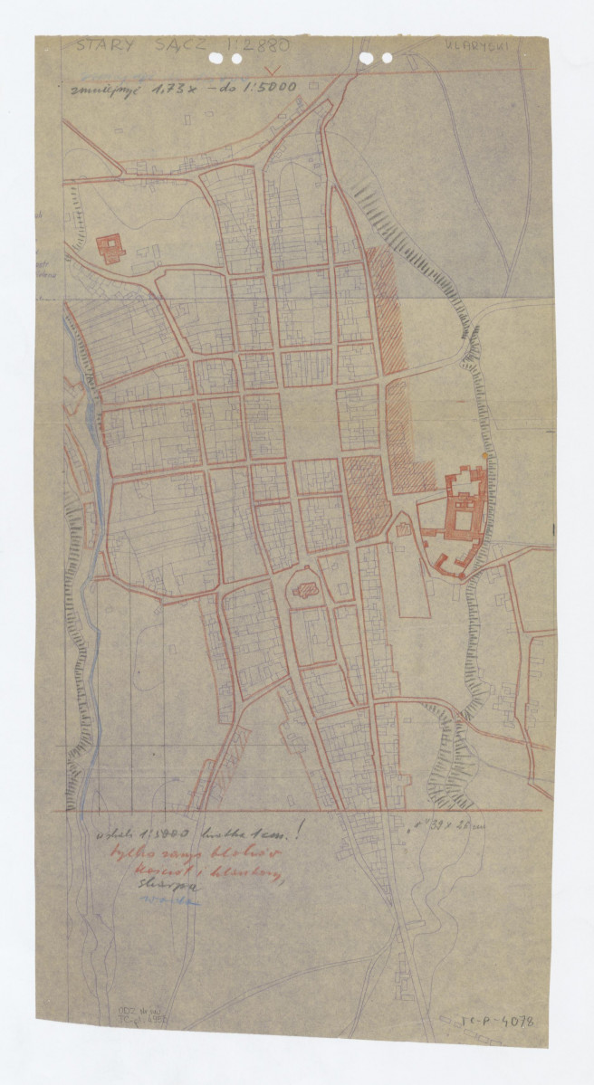plan sytuacyjny klasztoru i terenów otaczających, skan 1