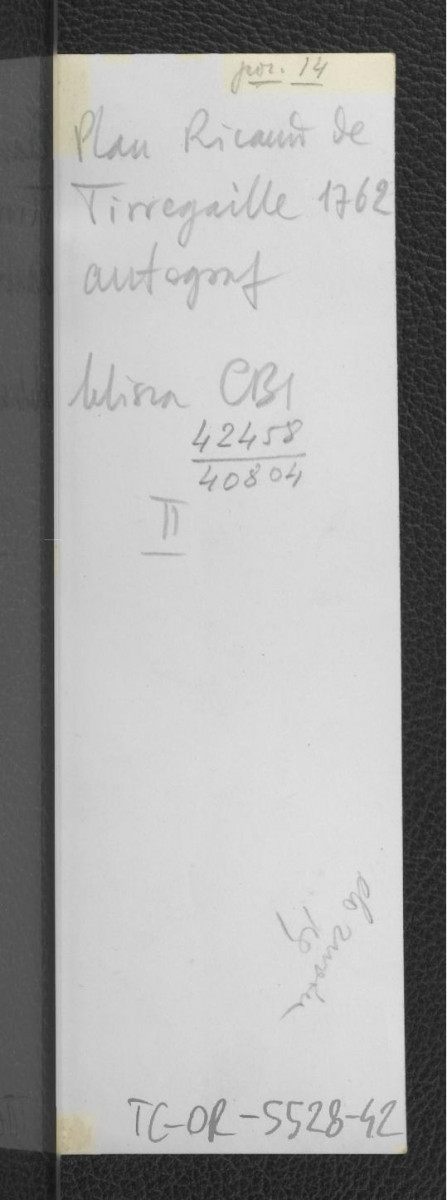 4 fotografie czarno-białe przedstawiające  fragmenty planu Ricant de Tirregaille’a z 1762 r., skan 8