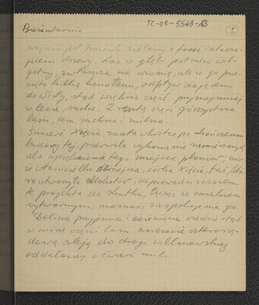 wypis z Zug S., Ogrody w Warszawie i jej okolicach opisane w r. 1784; dwie karty, skan 2