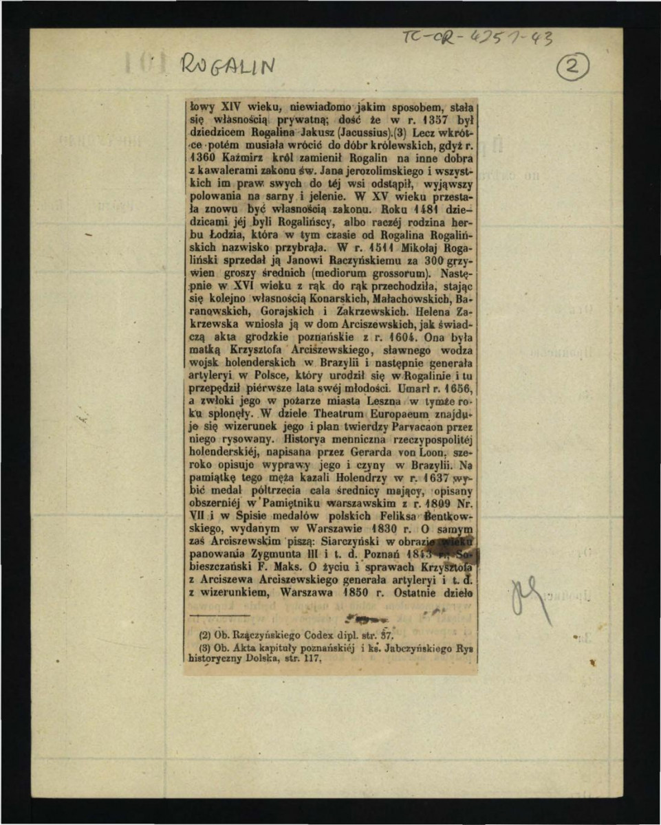 wycinek z „Tygodnika Ilustrowanego” nr 141 (1862) zawierający tekst dotyczący tej miejscowości; trzy karty , skan 2