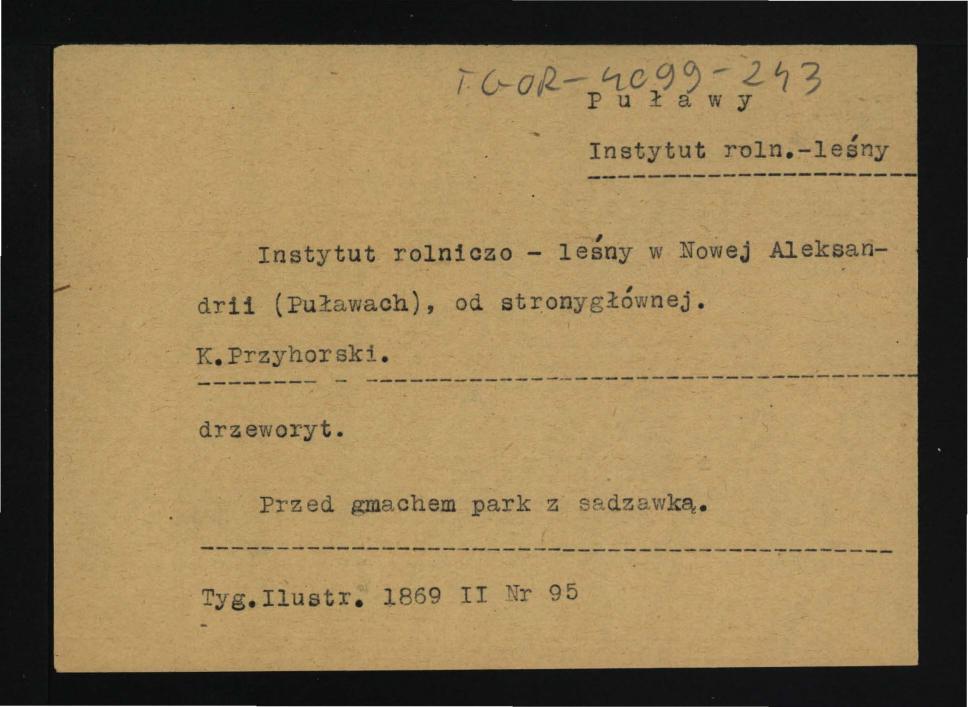 odnośnik do Tygodnika Ilustrowanego z roku 1869 tom II Nr 95, skan 1