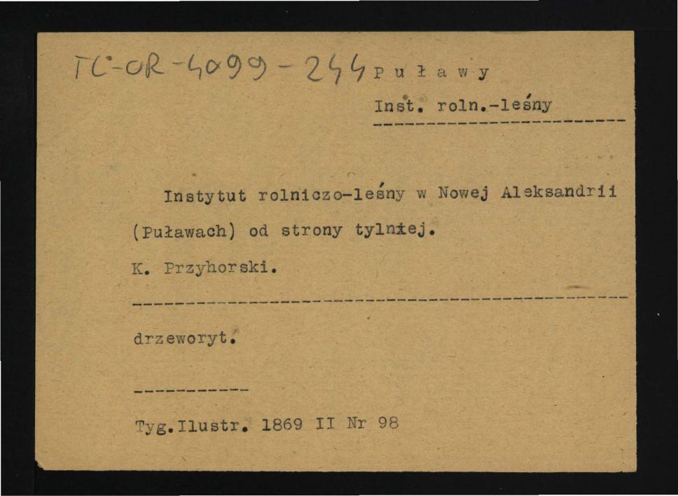 odnośnik do Tygodnika Ilustrowanego z 1869r. tom II Nr 98, skan 1