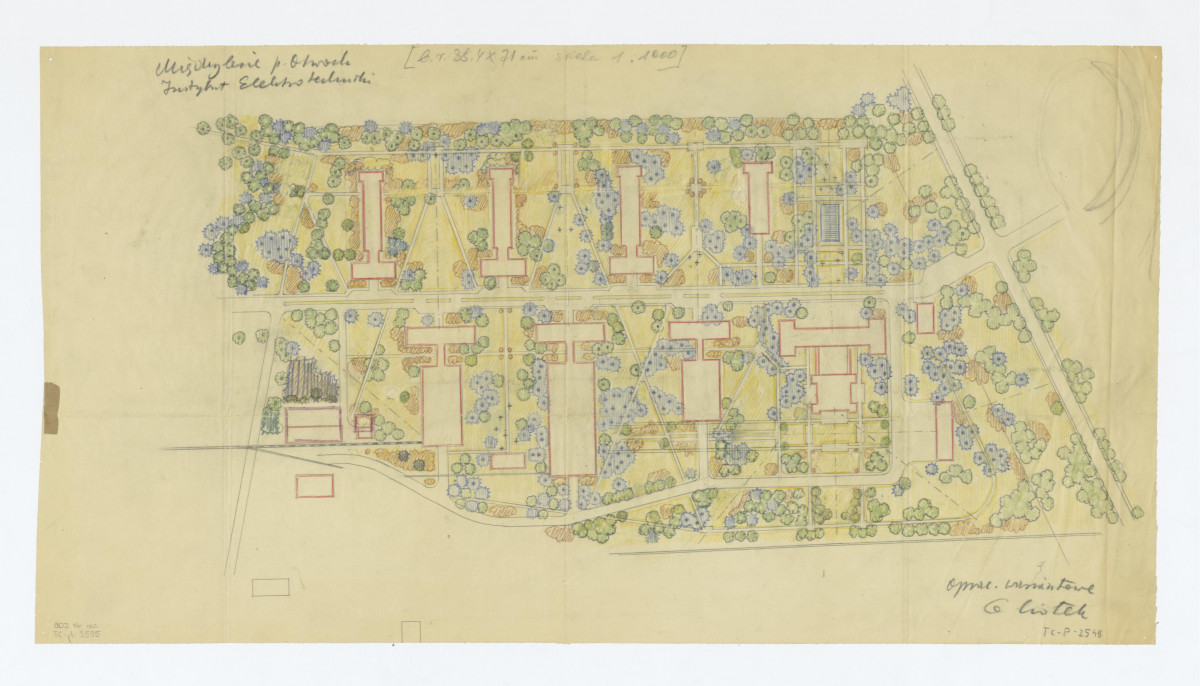 zieleń na terenie Instytutu - opracowanie wariantowe, skan 1
