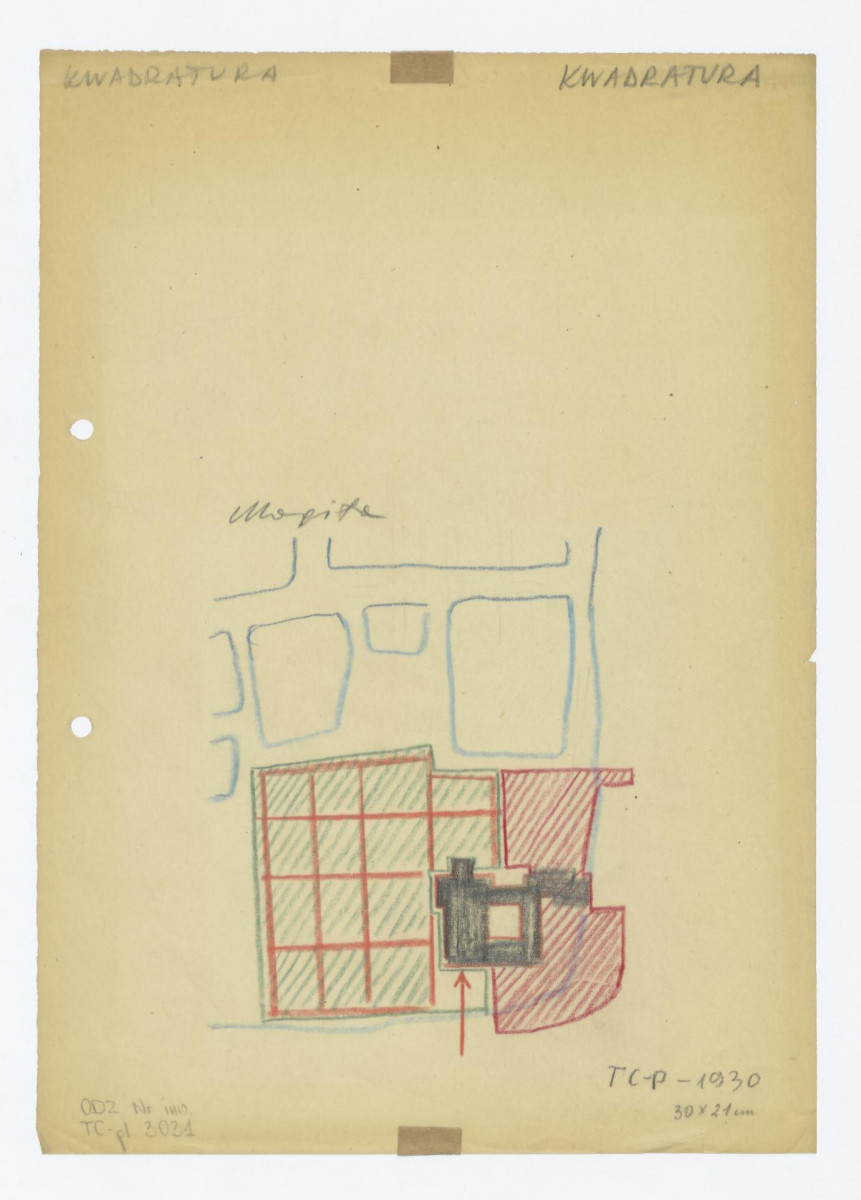 plan sytuacyjny ogrodu klasztornego, skan 1