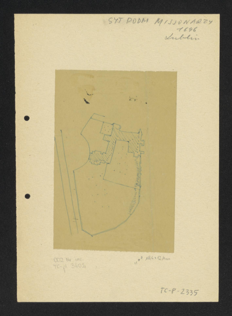 plan sytuacyjny klasztoru i terenów otaczających, skan 1