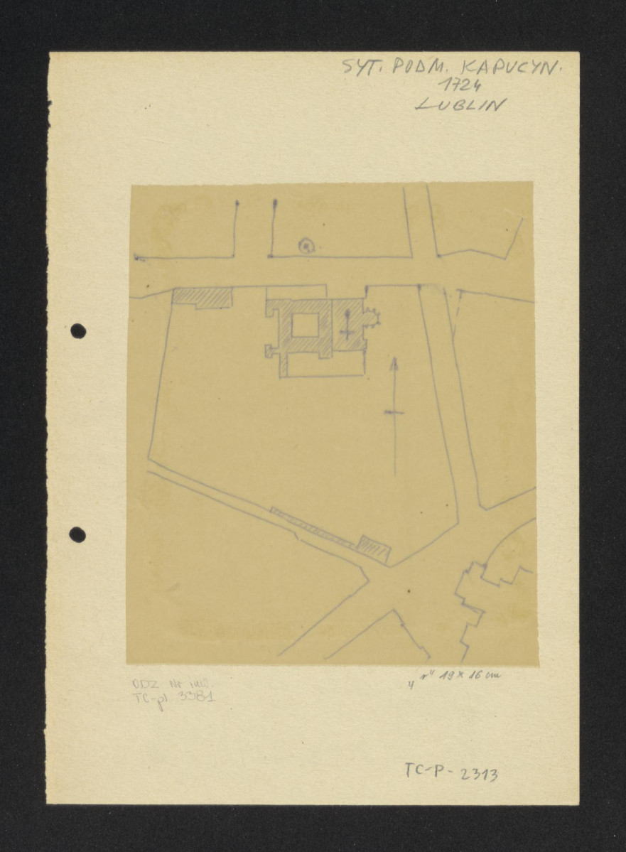 plan sytuacyjny klasztoru i terenów otaczających, skan 1