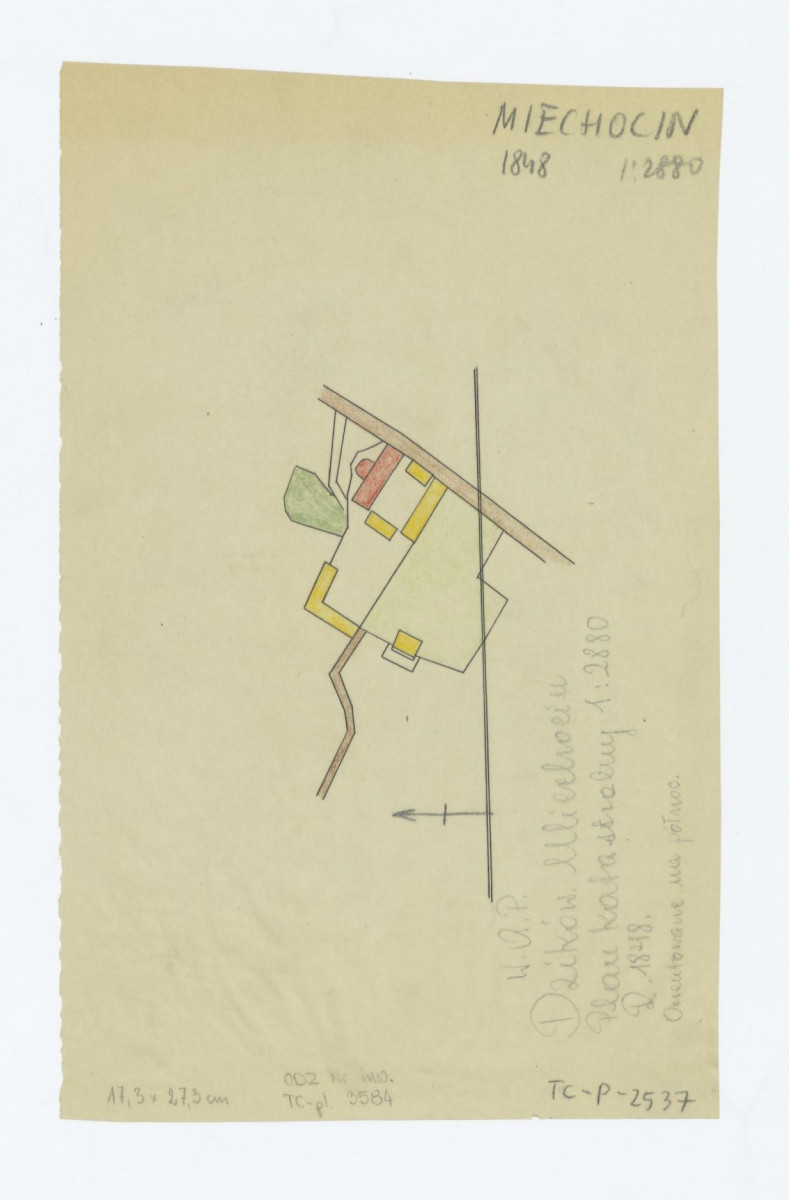 plan katastralny z roku 1848, skan 1