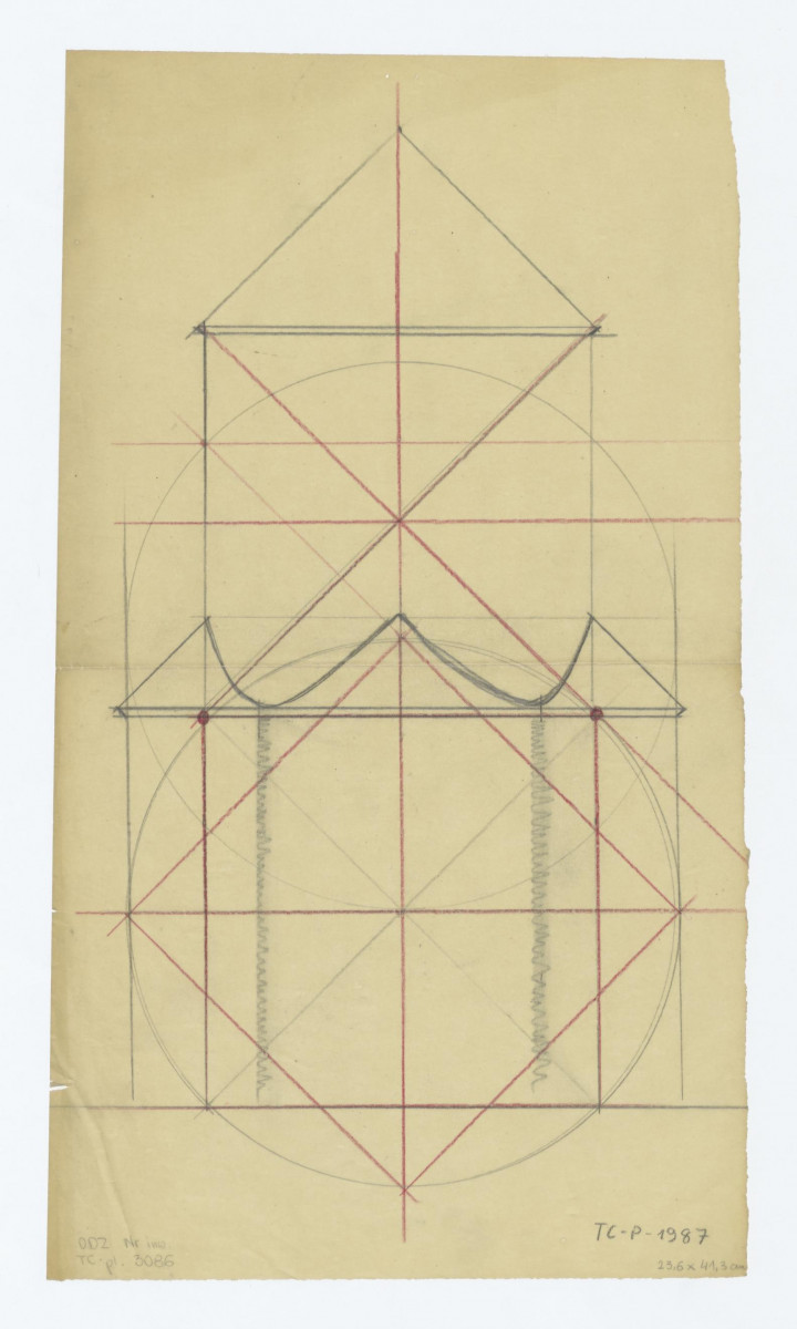 studium proporcji na elewacji, skan 1