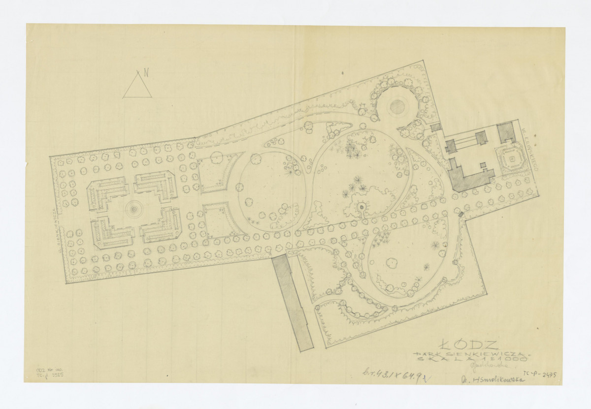 przeskalowany plan ogrodu, skan 1