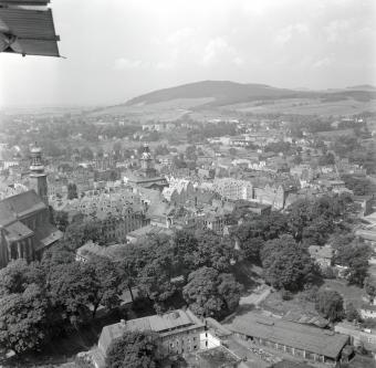widok ogólny centrum miasta od strony wsch., skan 1