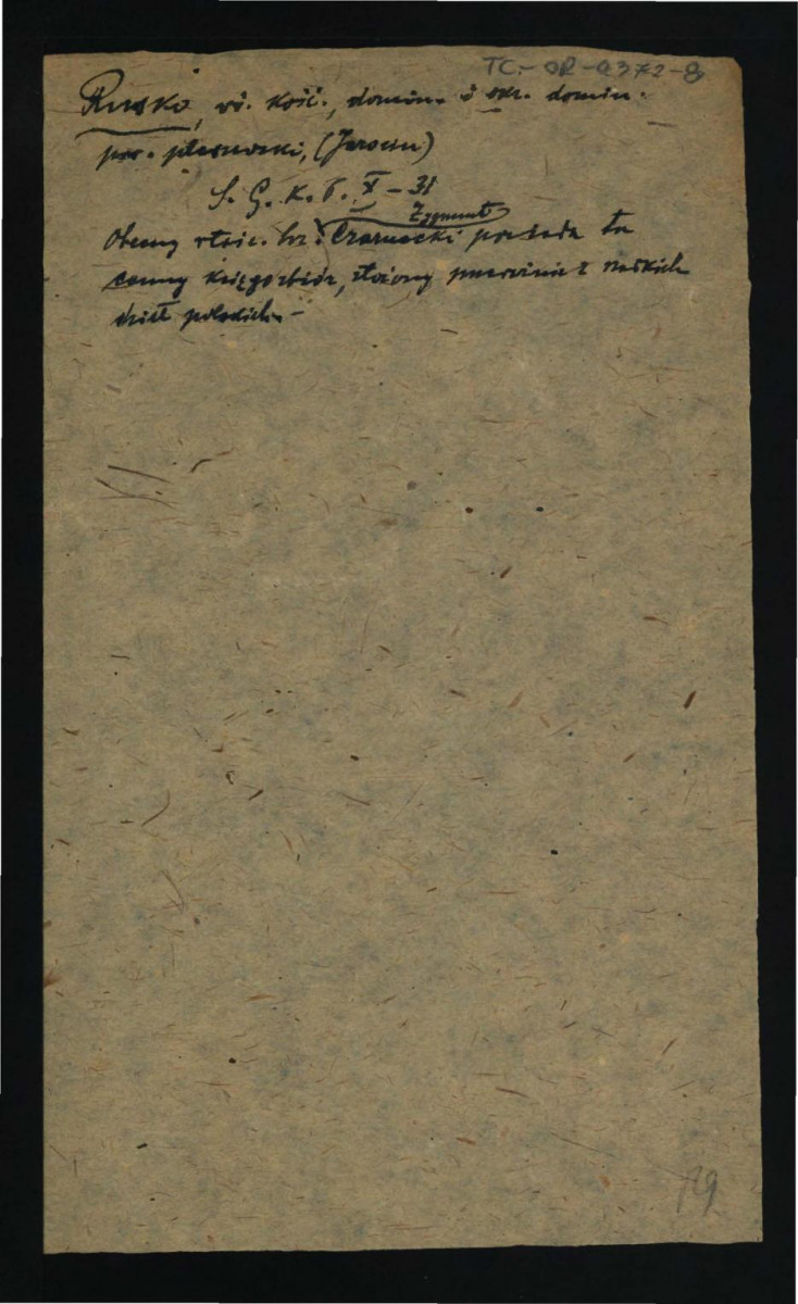 wypis z Słownik Geograficzny Królestwa Polskiego  t. X, s. 31 wzmiankujacy przynależność miejscowego pałacu do Zygmunta Czarneckiego oraz tamtejszego pałacu i biblioteki, skan 1